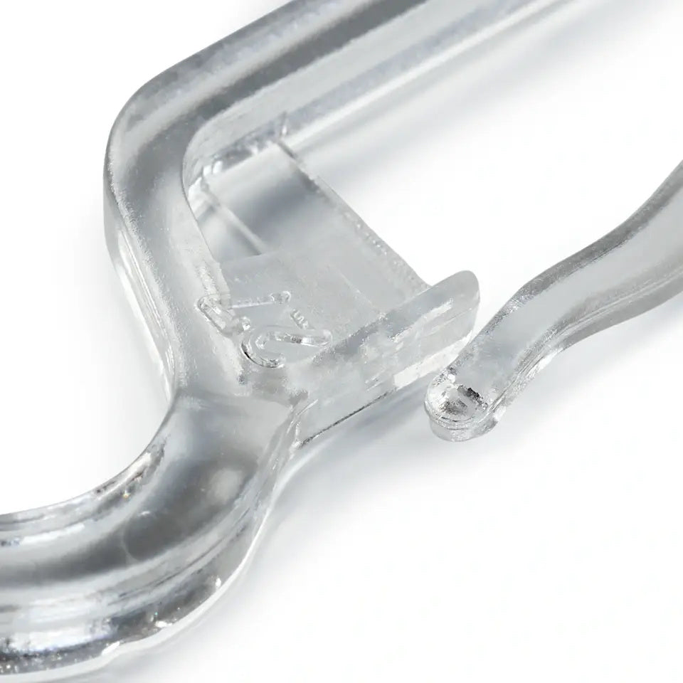 Clip-over haak 4 mm, 6mm of 10 mm, transparant per 10 stuks per verpakt.