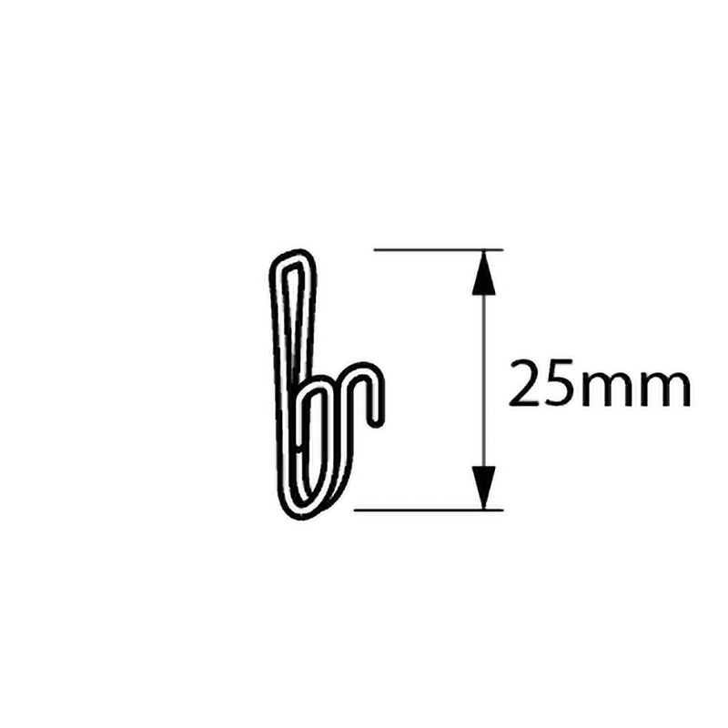Gordijnhaak 21mm
