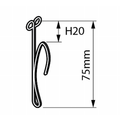 Gordijnhaak/Kuifhaak 2.0 mm