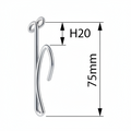 Gordijnhaak/Kuifhaak 2.0 mm