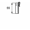 Innaai verstelbare gordijnhaak 55 mm