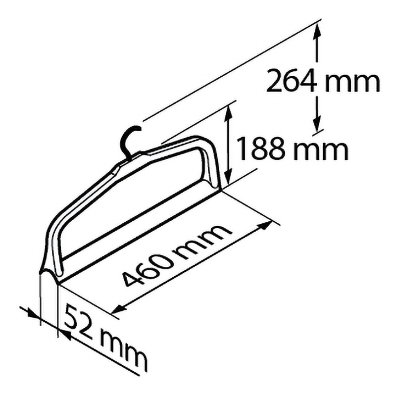 Gordijnenhanger Zwart