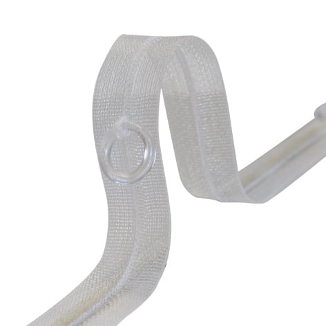 Ringetjesband voor vouwgordijnen 16 mm breed transparant