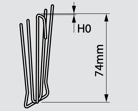 Amerikaanse Haak 74 mm hoofdje 0 mm